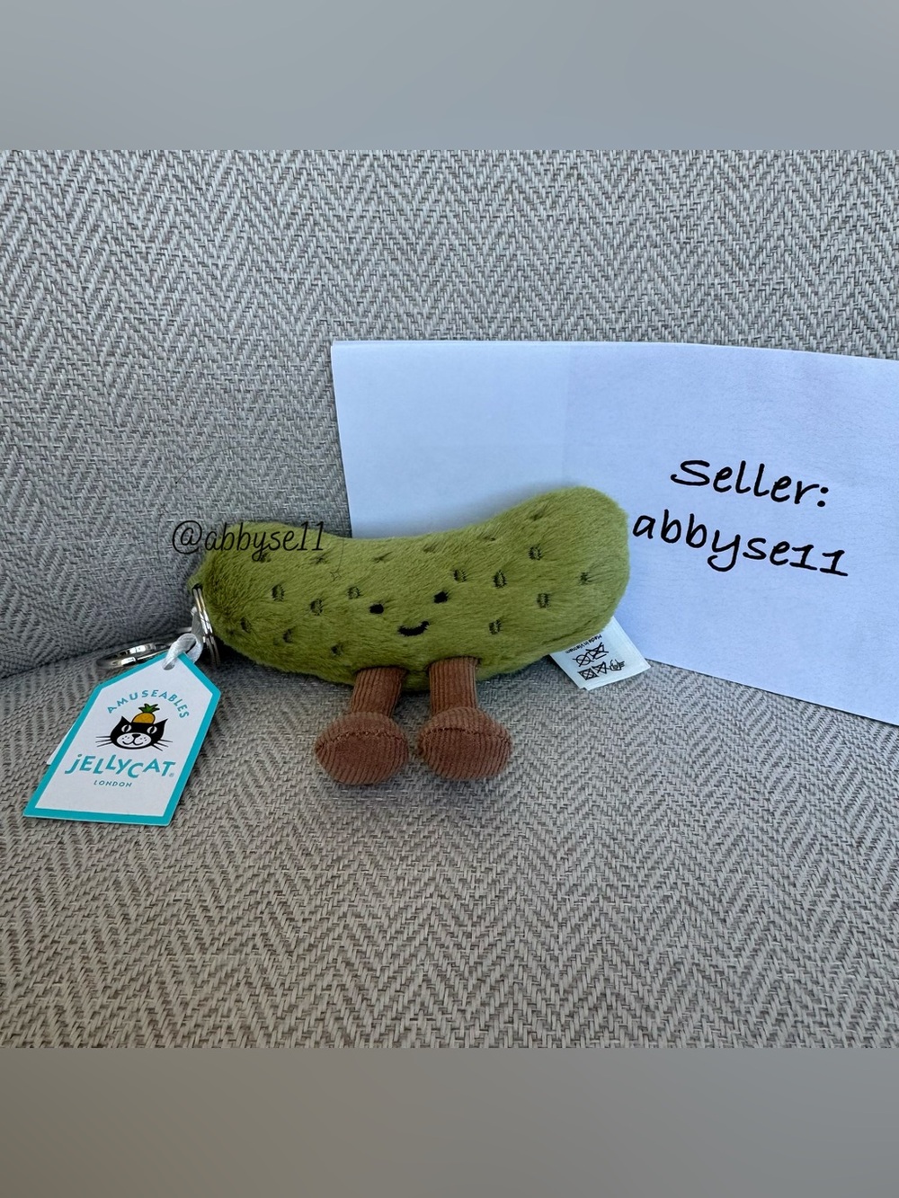 Jellycat Amuseables Pickle Bag Charm - Authentic - New With Tags - Fast Ship